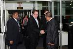 THE ARRIVAL OF HIS EXCELLENCY HON MURRAY McCULLY MINISTER OF FOREIGN AFFAIRS NEW ZEALAND